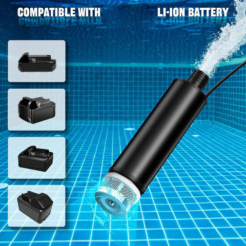 Versatile Battery Powered Sewage Pump For Pool Drainage And Pond Care. This 500 GPH submersible pump tackles yard floods with ease. Featuring A Max Lift Of 16 Feet And Motor Speeds Up To Rpm, It Moves Water Fast From Basements Or Gardens. A Solid Gear