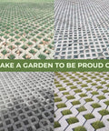 Concrete Paver Mold For Grass Pavers And Garden Walkways ABS 4mm Pathmaker Form installed on garden path