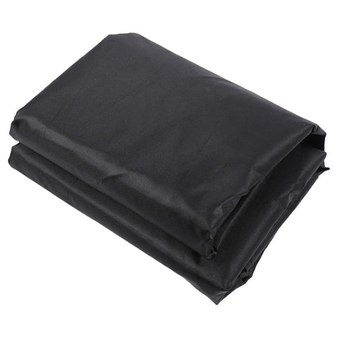 Heavy duty black 600D forklift cover folded, provides robust protection. Rid Your Rig From Rain And Dirt With This Straight Up Tough Six Hundred Denier Forklift Cover Featuring Universal Fit And Reflective Strips For Total Job Site Peace Of Mind.