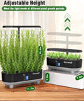 Hydroponics Growing System Kit With 16 Pods Indoor Garden, adjustable height 28W full spectrum LED and smart light modes