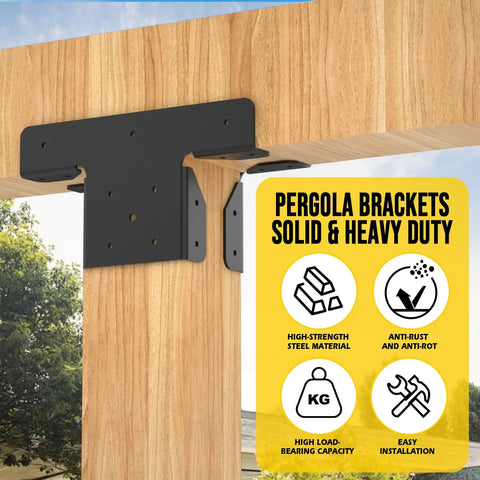Heavy Duty Pergola Brackets 4x4 Adjustable 3 Way T Brackets 4 Pack Fence Post Brackets For Metal To Wood Posts Weather Resistant And Built To Last Ideal For Decks Sheds And Garden Structures