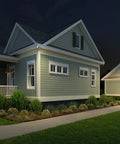 House with 3 Light LED Outdoor Flood Lights With Dusk To Dawn Sensor Adjustable Brightness Selectable Color Temperature