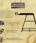 Forge Starter Kit Stand For Blacksmithing, heavy-duty heat-resistant steel stand with indestructible structure and sleek design.