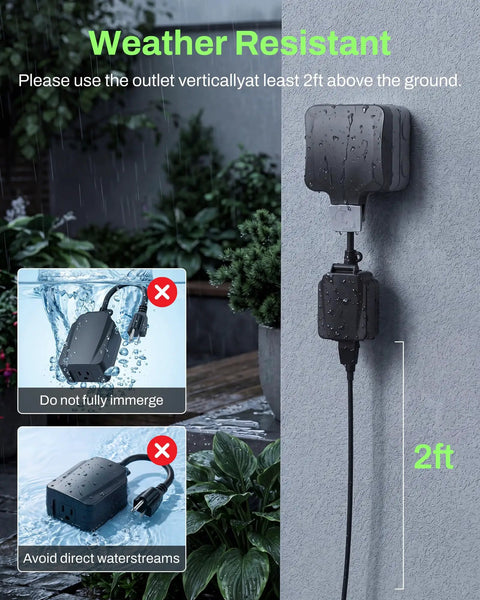 24 Hour Heavy Duty Mechanical Outdoor Timer Outlet waterproof installation guide