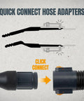 Quick Connect hose adapter illustration for Powerful PowerTec 1-5/8 Inch Hose Adapter with Quick Connect Dust Collection Fitting.