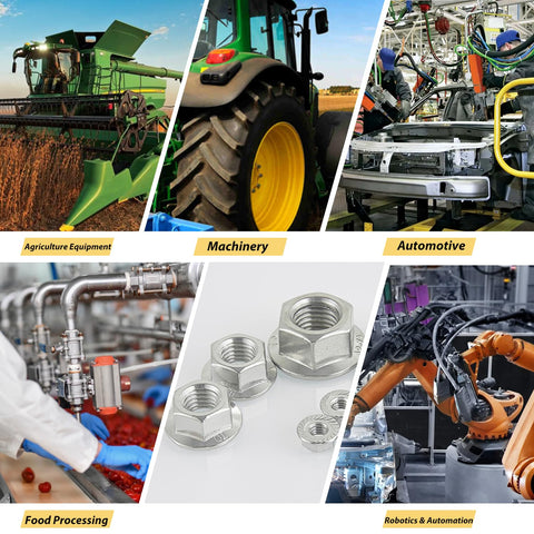 55 Pack M6 Serrated Flange Hex Nuts M6 1 Mm Hexagon Flange Nuts 304 Stainless Steel Metric Fasteners Locknuts Replacement Nut With Plastic Case For DIY Home Projects in industrial applications collage