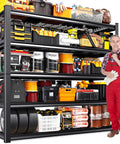 Beefy 5 Tier Heavy Duty Wire Garage Shelving System 72 By 59 By 20 Inch 2500 Lbs Capacity with tools and storage items