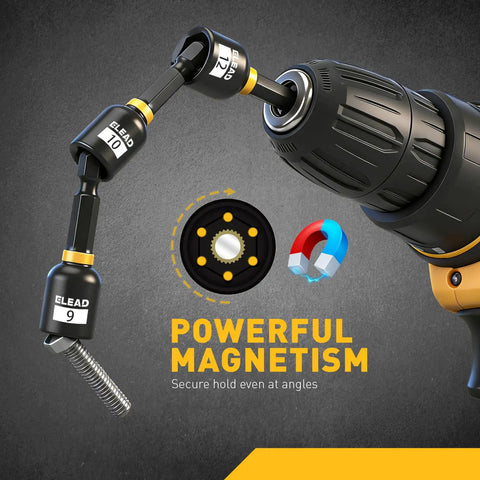 86 Piece Magnetic Screwdriver Set With Torx Slotted Phillips Precision Drivers showing flexible bit holder and magnet.