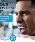 Two Pack Sports Mouth Guards For Game Ready Protection With Custom Fit To Any Mouth Size Moldable Comfort No BPA Clear Color