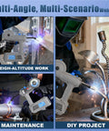 Get Heavy Duty AZZUNO 110V Handheld MIG Welder With 360 Rotating Torch Neck For Tons Of Flexibility And Smooth Flux Gasless Arc Welding In Tight Spots during multi-angle welding scenarios.