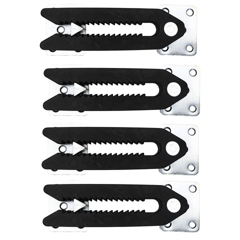 Heavy Duty Steel Couch Clamps Keep Your Section Locked Down Adjustable Non Slip Sofa Connectors Stop That Shifting Nonsense Prevent Floor Scratches And Secure Loose Sections 4 Pack, black clips.
