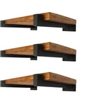 10 Inch Black Shelf Brackets Set Of 6 Wall Mounted Industrial Metal Shelf Supports With Lip