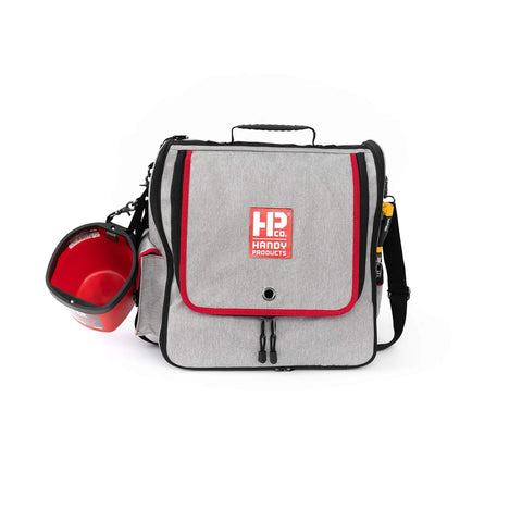 Pro Painters Tool Bag Deluxe With Adjustable Shoulder Strap Dual Sides For Applicators And Prep Tools Multiple Pockets For Brushes Scrapers Rollers And Accessories Heavy Duty Organizer For On The Job Painting Gear