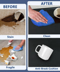 Game Changing Anti Fatigue Kitchen Mat Set With Memory Foam Runner And Sealed Dust Proof Edges For Standing Comfort In Kitchens And Offices Total Leg Relief And Built For Long Run Durability showing stain removal process.
