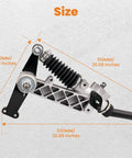 Beefed Up Steering Gear Box Assembly for EZGO TXT Golf Cart size dimensions