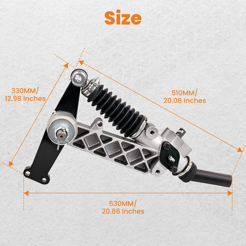 Beefed Up Steering Gear Box Assembly for EZGO TXT Golf Cart size dimensions