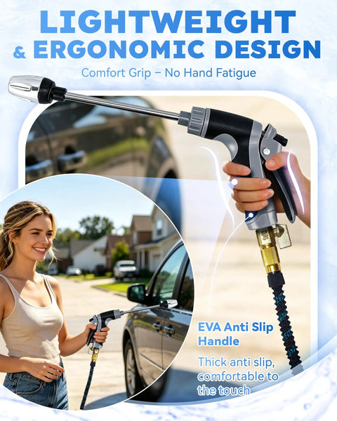 Beast Of A High Pressure Hose Gun Wand For 3/4 Inch Garden Hose, lightweight ergonomic design, handheld pressure washer.