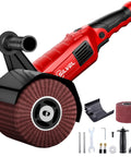 Beefy 1400W Burnishing Polishing Machine 110V Handheld Sander Polisher Kit with 8 Speed Adjustable 500-3000 RPM