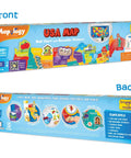 USA Map With Reusable Stickers Wall Chart For Kids, 100 Plus Jelly Stickers, front and back of colorful box.