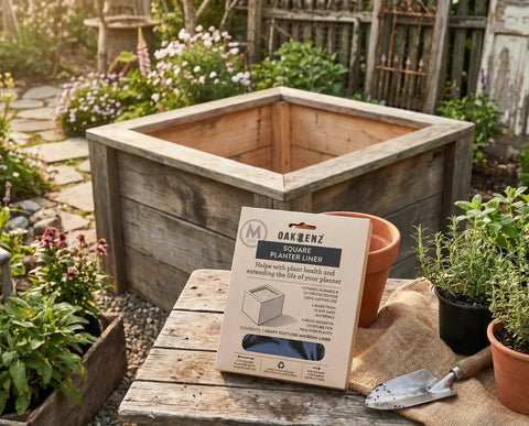 Square Planter Box Liner Bag For Wood Planter Boxes Waterproof Plastic Insert Built To Last Heavy Duty UV Resistant Garden Liner 16 Inch Seamless Corner Fit