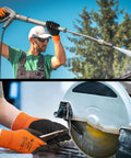 Waterproof Work Gloves for Men and Women, Double Latex Coated, Non Slip Grip, Two Pairs, Gardening and Construction, PFAS Free