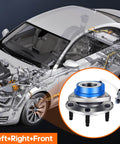 Single front wheel hub bearing assembly 5-lug OE 513121 fit Buick Allure Century Cadillac models comparison with car diagram