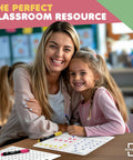 Teacher and student using small white dry erase sheets for math manipulatives flexible 9x12 inches with number bonds in classroom