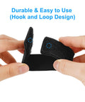 Four Pack Heavy Duty Belt Keepers Fit 2 To 2 1/4 Inch Duty Belts With Killer Hook Loop Straps shown being held for easy use.