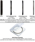 Comparison of different clear protection filters, including 67mm Clear Protection Filter For Camera Lens With Ultra Slim Titan Mount Pro Grade T Pro 007M in case.