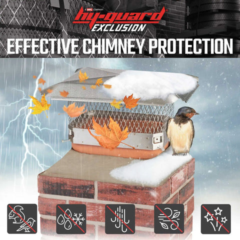 Stainless Steel Chimney Cap For Secure Birdproofing And Debris Shield Bolt On Chimney Cover Fits 13 By 13 In Flue Tiles Easy Install Vent Cap