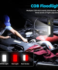 Mechanic using Dope Ultra Bright UV Flashlight 365nm And 395nm Blacklight Mini EDC USB C Rechargeable with COB light under car hood