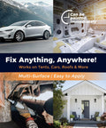 All Surface Auto Seam Sealer Heavy Duty Waterproof Adhesive For Trucks Boats RVs And Auto Body Repair Quick Paintable Sealant For Metal And Plastic No Sanding Required Paint Ready In About 30 Minutes White on various applications, including car body repair.