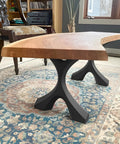 Industrial Coffee Table Legs Set Of 2, 16.1 Inches High, heavy-duty support with minimalist rustic vibe under wooden tabletop