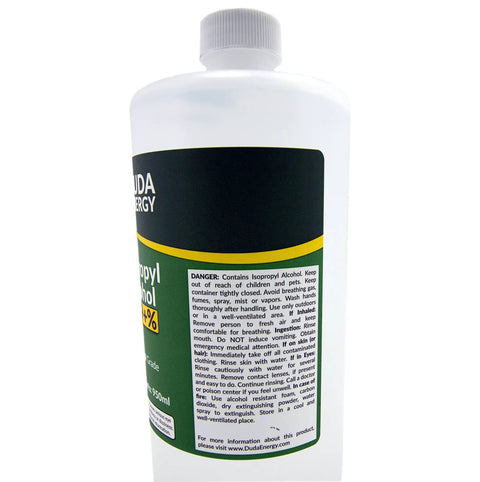 Top-Notch 99.9% Pure Isopropyl Alcohol Industrial Grade IPA - Four-Pack of 950ml Bottles Totaling 1 Gallon label view