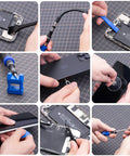 200 In 1 Electronics Repair Screwdriver Kit With 164 Bits Magnetic Drivers Flexible Shaft And Extension Rod in use on devices