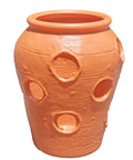 Strawberry Jar Planter With Twelve Side Openings For Herbs Flowers And Succulents Durable Lightweight Terra Cotta Colored Plastic Garden Container