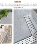 Heavy Duty 304 Stainless Steel Trench Drainage System Kit For Courtyards Outdoor Pathways Lawn And Driveways Hidden Drainage