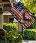 3 Ply 250th Anniversary USA Flag 3x5 Double Sided Outdoor Patriot Flag For 4th Of July We The People 1776 Decor Durable Polyester Weather Resistant With Brass Grommets Backyard Ready displayed on porch