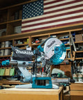 Beefy 10 Inch Slide Compound Miter Saw With 4500 RPM Direct Drive Motor Left And Right Bevels From 0 To 47 Degrees Positive Stops