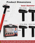 4 In 1 Door Hinge Adjustment Tool Kit With Rotary Gap Adjuster for Residential and Commercial Doors, dimensions displayed
