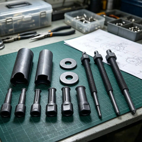 Heavy Duty Bearing Puller Set For Auto And Moto Repairs No Sweat Compact Internal Extractor Grabs Tight So You Skip Disassembly Save Time With Deep Reach Design That Yanks Inner Rings Smooth For Your Next Vehicle Project, 12-piece steel kit