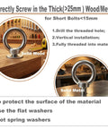 Stainless Steel M10 Eyebolt 0.71 Inch Short Eye Bolt With Threaded Ring Lifting Shoulder Screw Hook Nut Washer Locking Anchor Point For Hanging 6 Pieces Beefy Heavy Duty For Thick Metal Or Wood on wood and metal surfaces