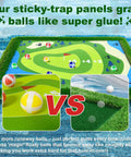 Floating Golf Green For Pool 35 By 24 Inch Chipping Green Practice Mat with colorful scoring zones and sticky-trap panels.