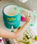 2 Gallon Retro Party Water Jug Cooler With Drip Resistant Spigot Thermecool Foam Insulation Lilac Breeze Color in kitchen