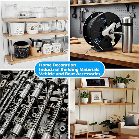 Durable 304 Stainless Steel Fully Threaded Rod Hardware Kit With Hex Nuts And Flat Washers For DIY Clamps And Hangers Three Piece Set M5x35 Fasteners