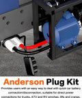 Beefy 50 Amp Anderson Battery Connector Kit For 6 To 12 Gauge Cables Quick Connect And Disconnect Wire Harness attached to motor