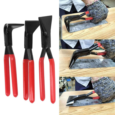 Beefy Heavy Duty Metal Bending Pliers Hand Seamer with three jaw sizes for precise bending of sheet metal in automotive and HVAC projects.