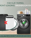 Laundry Guard With Silicone Gap Cover And Magnetic Fence For Washer And Dryer With 8 Strong Magnets on front-loading machines
