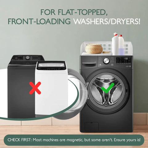 Laundry Guard With Silicone Gap Cover And Magnetic Fence For Washer And Dryer With 8 Strong Magnets on front-loading machines