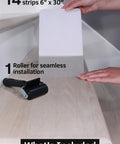 6x30 Inch Clear Non Slip Stair Treads Tape 14 Pack for Indoor and Outdoor Use with roller on step installation